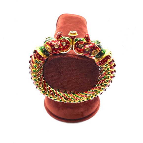 Elephant Bangle in Gold and Silver - Picture 6 of 10